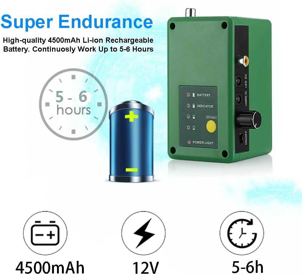 Underwater Fishing Camera with 7 Inch LCD Monitor, HD 1000 TVL Portable Fish Finder, 30Pcs Adjustable LED White Lamp Light, 30M Cable Waterproof IP68 Camera for Ice Lake Sea Boat Kayak Fishing