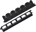 WV2 Fishing Pole Holder - Wall Mount Vertical Rack Holds up to 6 Rods, 13.6" Black